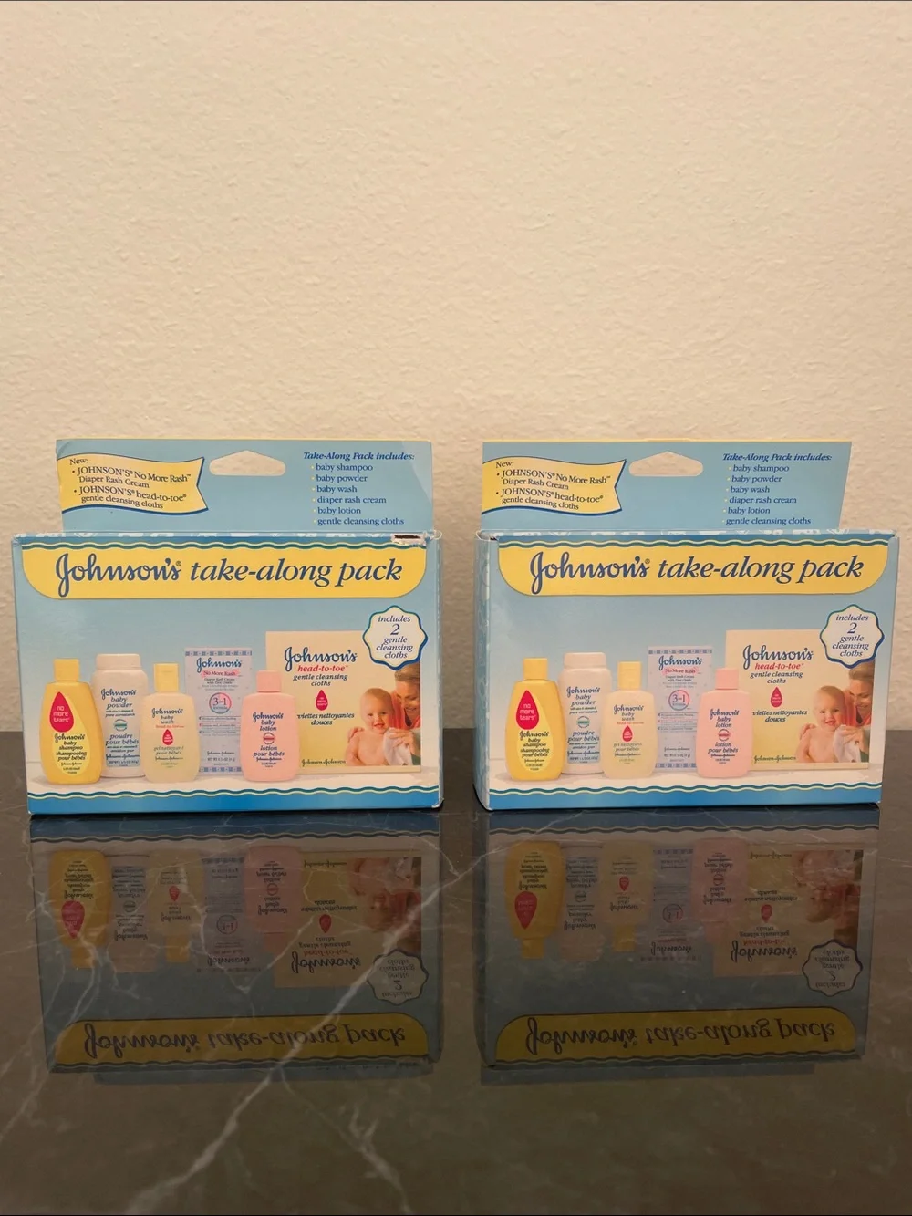 NWT 2X Original Johnson's Take-Along Pack - Includes 6 items Travel Size